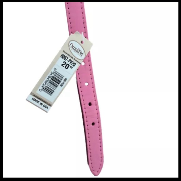 OmniPet Signature Leather Pet Collar, Pink, 3/4 by 20" NWT - Picture 4 of 6